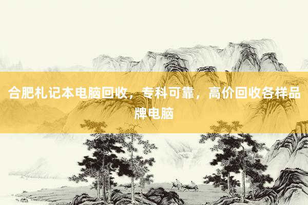 合肥札记本电脑回收，专科可靠，高价回收各样品牌电脑